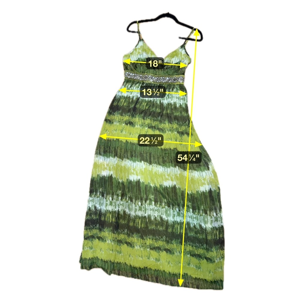 Apt 9 Granola Girl Forest Fairy Maxi Dress Womens Size 10 Earthy Boho Beaded - Picture 8 of 8